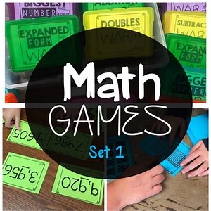 Math Games 2nd Grade Set 1 for Centers, Stations, Early Finishers, Partner Fun
