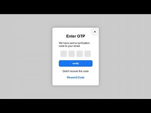 How to Build a Modern OTP Verification Form Using HTML & CSS