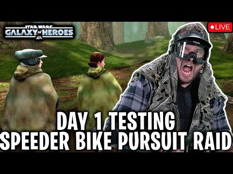 Day 1 Speeder Bike Pursuit Raid Gameplay Testing with ALL Factions LIVE