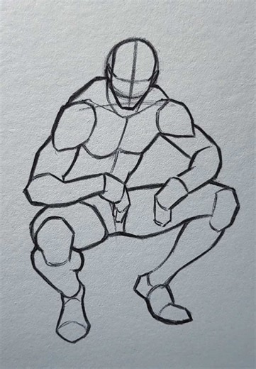 How to Draw a Simple Crouching Pose