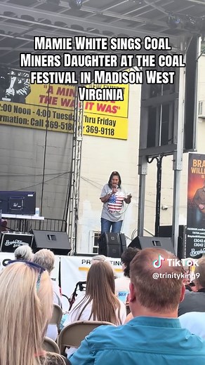 Mamie White sings Coal Miner's Daughter at Madison WV Coal Festival