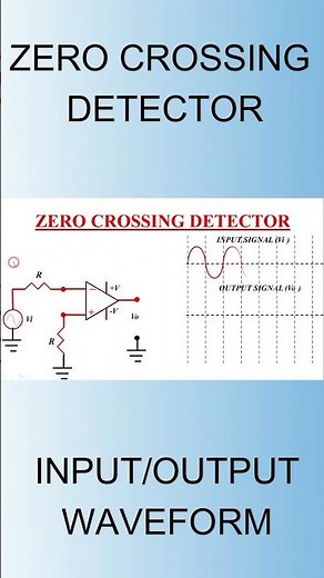 zero crossing detector, animation video, input output waveform,#short, #electronicslab #education
