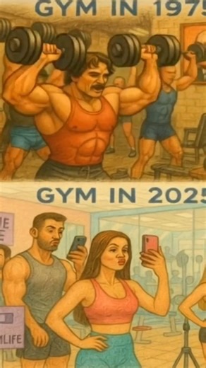 || Gym 1975 vs 2025 ||
