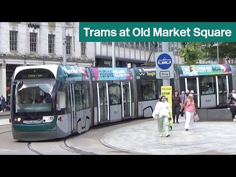 NET Nottingham Trams At Old Market Square