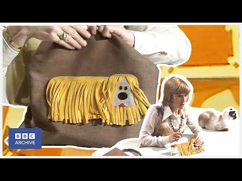 1973: LESLEY JUDD creates a stylish DOUGAL shoulder bag | Blue Peter | Making of... | BBC Archive