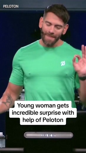 Meg Morrison works out on the treadmill daily along with her favorite @Peloton instructor, @MATTY, and he recently gave her the surprise of a lifetime. @nbcconnecticut @Taylor Kinzler #nbc10boston #goodnews #news #fyp