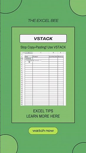 Stop Copy-Pasting! Use VSTACK in Excel 🛑