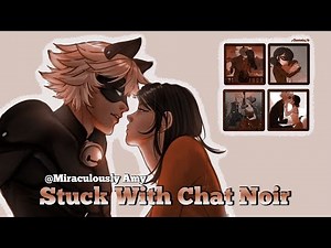 Stuck With Chat Noir || One - Shot || Marichat || mlb texting story || miraculous texting story