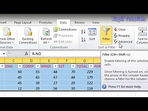 Excel 8 Using Sorting and Filtering