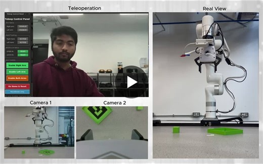 #imitationlearning #robotics #machinelearning #teleoperation #lerobot #actpolicy #computervision #mediapipe #vr #xarm5 #ufactory #nationalrobotarium #roboticmanipulation #ai | Adip Das