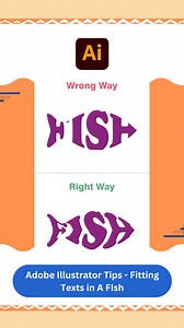 136K views · 790 reactions | Adobe Illustrator Tips - Fitting Texts in A FIsh . Follow : Vipul Graphics . Thanks ❤️ . #illustrator #illustration #adobe #fittext #tips #textinbottle #envelope #typography #graphics #graphicdesign #design #designer #graphicdesigner #vipulgraphics #explore | Vipul Graphics | Facebook