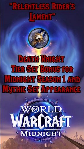 Death Knight Tier Set Bonus and Appearance Season 1 Midnight #worldofwarcraft #midnight #warcraft