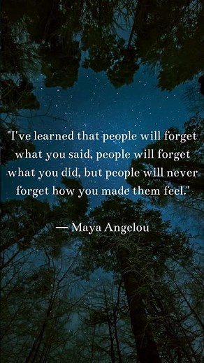People Remember How You Made Them Feel 💫 Maya Angelou #Shorts #quotes #inspirationalquotes