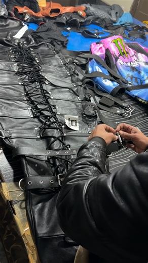 Leather sleepsack at completion and finishing process | MSleathers