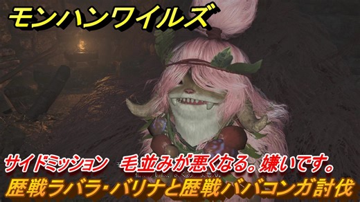 モンハンワイルズ　歴戦ラバラ・バリナと歴戦ババコンガ討伐　サイドミッション　毛並みが悪くなる。嫌いです。　＃２００　【モンスターハンターワイルズ】