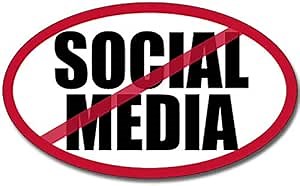 Oval No Social Media Sticker (Anti Tweet Censorship First Amendment Free Speech)