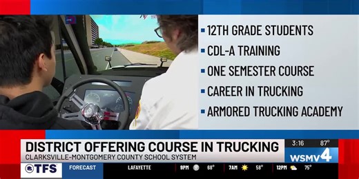 TN school system offering free CDL-A training for high school seniors