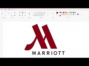 How to draw the Marriott Hotels & Resorts logo using MS Paint | How to draw on your computer