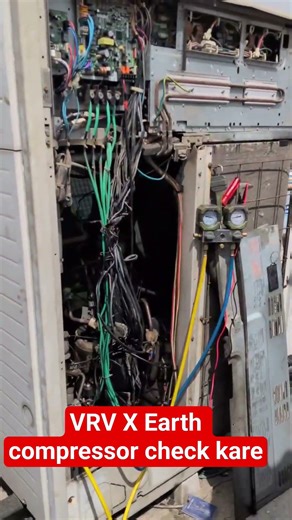 VRV X Earth compressor check kare #vrv3 #vrvs #vrv4 #vrvx #vrv2 #ac #hvac #daikinvrv #vrfs #hitachi