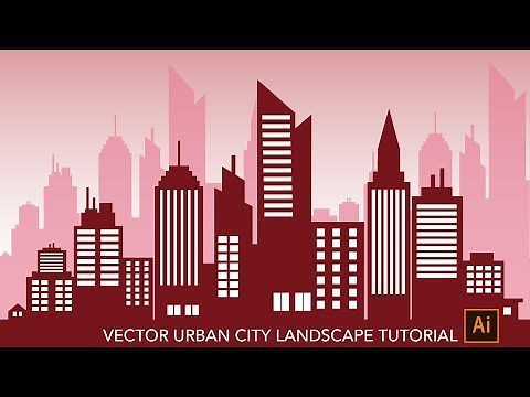 HOW TO MAKE | VECTOR CITY LANDSCAPE | SKYLINES SILHOUETTE ILLUSTRATOR CC TUTORIALS