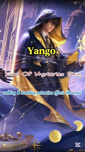 Yango's Lord Of Mysteries Skin; walking & standing animation effects showcase #honorofkings #hok