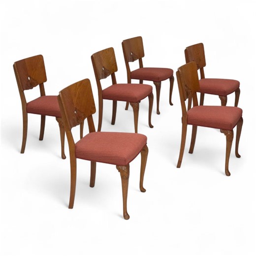 1950s, Set of 6 Danish Dining Chairs, Furniture Wool, Solid Oak Wood. - Etsy UK
