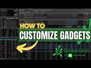Customizing Gadgets in Left Sidebar on ThinkorSwim