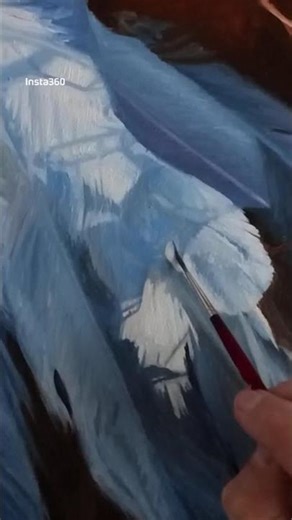 Wrapping Up This Feather Painting – Final Details with a Tiny Brush