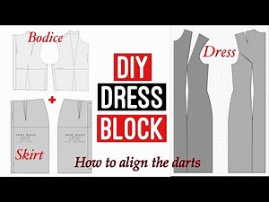 HOW TO MAKE A DRESS BLOCK (Aligning the darts on a bodice & skirt block)