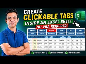 Create Clickable Tabs Inside an Excel Sheet (No VBA)