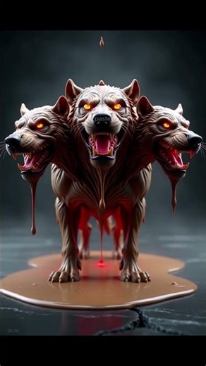 Toothpaste to Cerberus Transformation #cerberus #mythicalcreatures #mythicalbeings