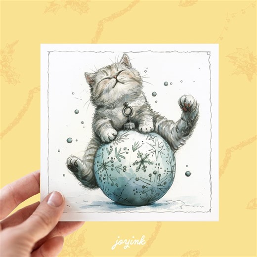 Personalised Cat Christmas Card, Cute Kitten Holiday Card, Custom Cat Greeting Card, Funny Xmas Card for Cat Lovers, Pet Holiday Gift - Etsy