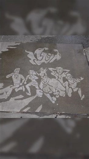 We made water-activated Scooby Doo street art…