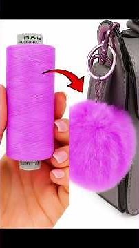 DIY Homemade pom pom keychain #diy #craft