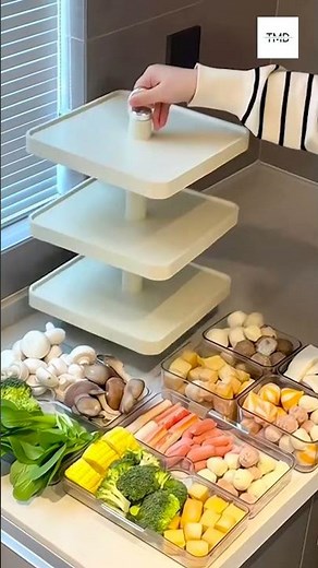 3 Tier Rotating Food Prep Tray | Smart Kitchen Organizer | The Modern Dwelling