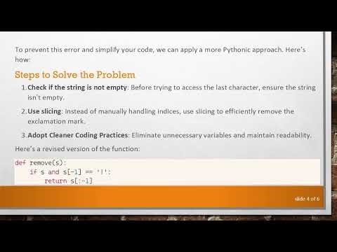Fixing the IndexError in Python: Removing Exclamation Marks from Strings