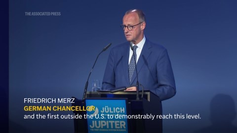 German Chancellor Merz puts Europe's fastest computer into operation