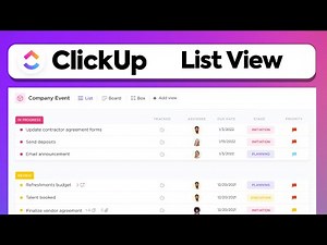 ClickUp LIST VIEW - How To Manage CLICKUP Projects in LIST VIEW