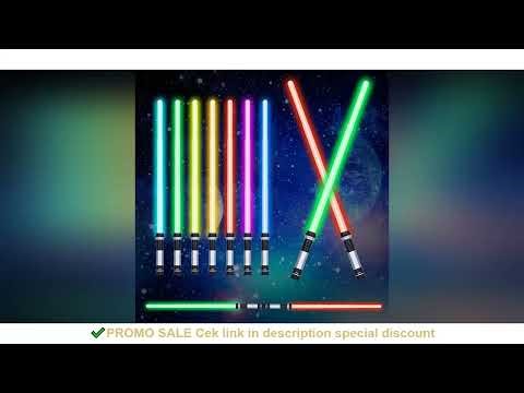 2PCS Laser Lightsaber LED Light Up Sword Boy Gril Toys Sword Cosplay Bow Toy Double Light Saber Swor