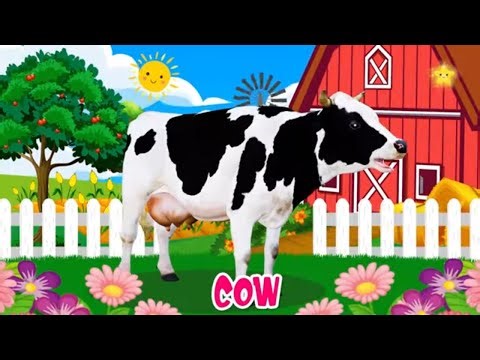 Animal names and sounds for kids Beautiful animals that live on the farm Cow noises, pig sounds