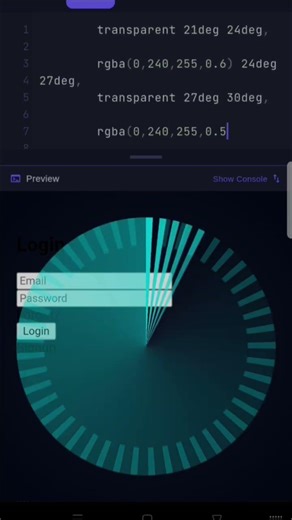 circular login system #frontend #css