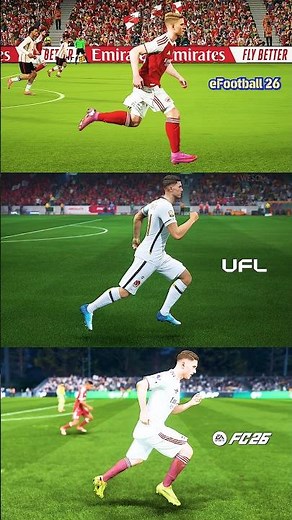 FC 26 vs eFootball vs UFL – Running Animations Compared 👀🔥
