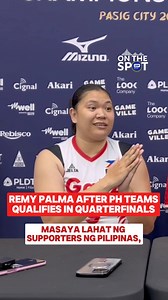 105K views · 1.4K reactions | “IT’S A BIG BOOST FOR PHILIPPINE VOLLEYBALL.”  Petro Gazz Angels team captain Remy Palma expresses her excitement as all Philippine teams advance to the quarterfinals of the 2025 AVC Champions League — marking a proud and inspiring moment for local volleyball. | via Aivan Episcope/One Sports #AVCChampionsLeague #OneSports | One Sports | Facebook