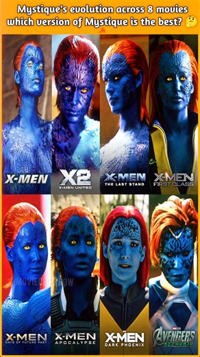 Mystique’s Evolution Across 8 X-Men Movies! 🔵🔥 Which Version Looks The BEST? 🤯 | X-Men Evolution