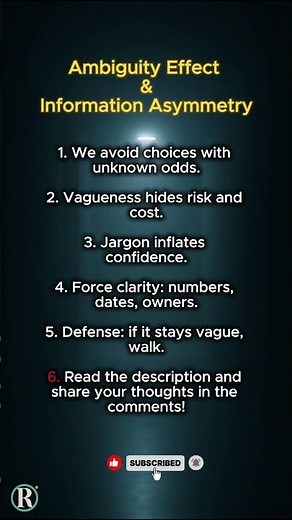 Dark Psychology Tricks: Ambiguity Effect & Information Asymmetry