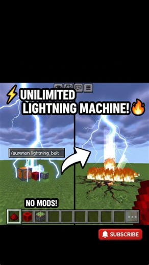 How to Summon Infinite Lightning in Minecraft! ⚡😱 #Shorts #minecraft