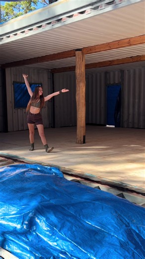 Pretty huge milestone on my container home build unlocked… Subflooring ✅ Bring on the next stage!