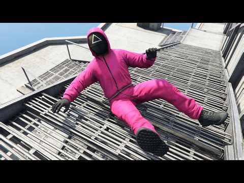 GTA 5 Squid Game Guard Insane & Funny Ragdoll Moments #14