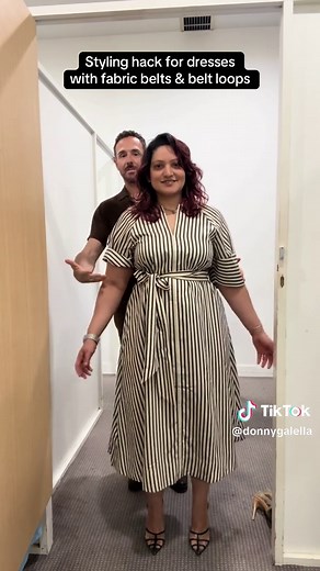 How to Cinch a Dress With a Fabric Belt (Belt Loop Hack)