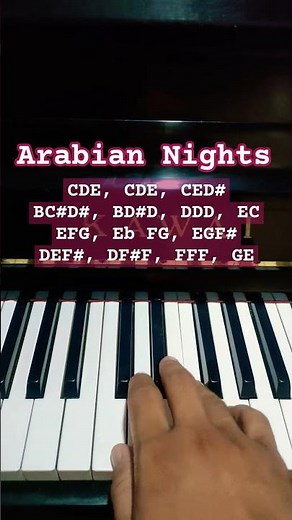 Arabian nights "Aladdin" - Easy Piano Tutorial
